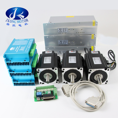 Mach3 ব্রেকআউট বোর্ড সহ 1.8 ডিগ্রি 6A Cnc প্লাজমা 12Nm Nema34 মোটর
