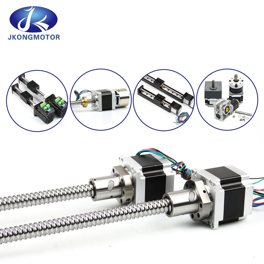Jkongmotor বল স্ক্রু মোটর 2.8A 23HS10028-SFU1204 স্ক্রু 300mm Nema23 সিএনসি কৃমি লিনিয়ার গাইড বল স্ক্রু মোটর জন্য স্টেপার মোটর